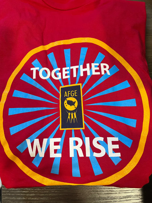 long sleeve red shirt Together We Rise AFGE