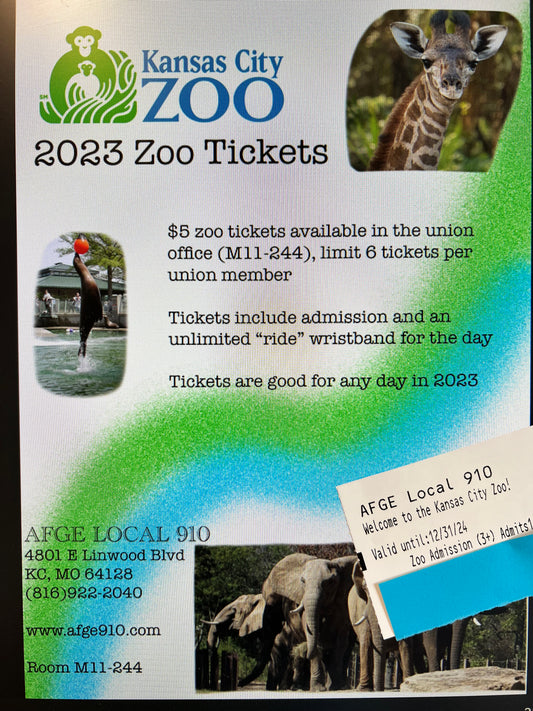 Zoo Ticket ; SOLD OUT 6/21/24
