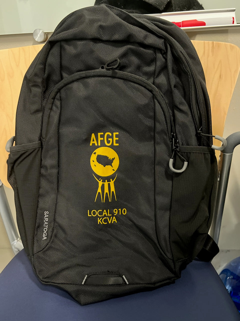 Smaller  AFGE Backpack with zipper closure